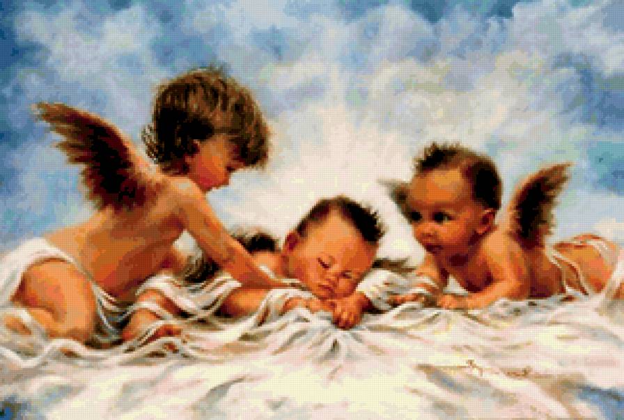 ангелочки - спящий ангел - предпросмотр