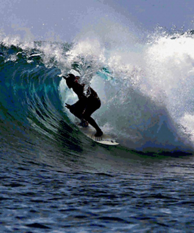 волна - прибой, серфер, экстрим, океан, волна - предпросмотр