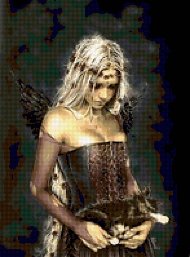 девушка с котенком - котенок, девушка, фэнтези - предпросмотр