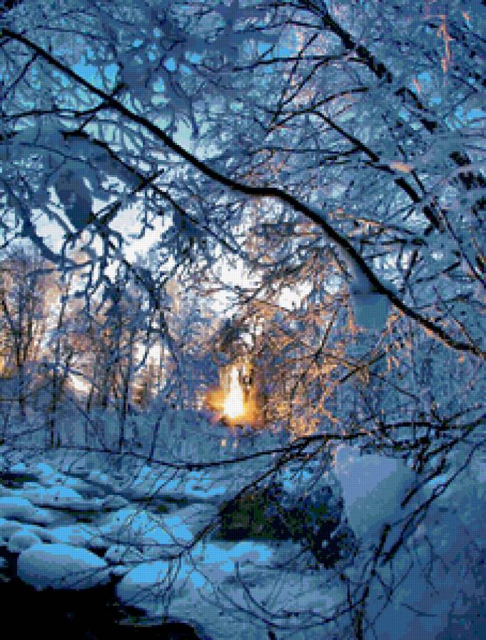 Зимний пейзаж - природа, красота, зима, пейзаж, снег - предпросмотр