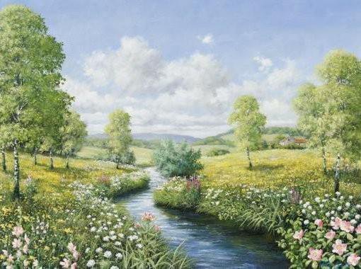 лето - луг, река, пейзаж, лес, природа, лето - оригинал