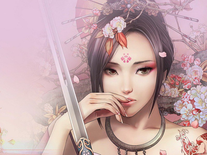 Девушки. Тату - xiao bai, анимэ, аниме, девушка, тату, anime, красота женщины - оригинал