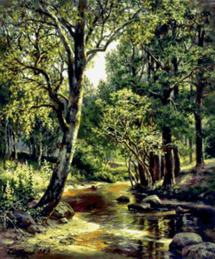 ручей в лесу - природа, лес, ручей - предпросмотр