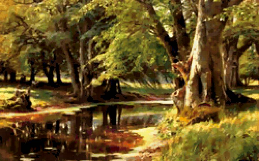 речка в лесу - вода, пейзаж, природа - предпросмотр