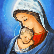 Схема вышивки «Maryja z Dzieciątkiem»