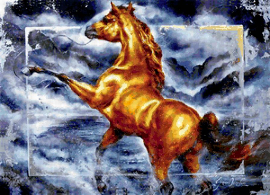 Серия "Кони" - море, кони, пейзаж, лошади, животные - предпросмотр