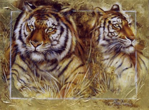 Серия "Большие кошки" - животные, кошки, тигры - оригинал