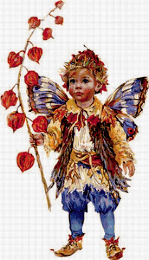 №423653 - фэнтези, дети, мальчик, феи, цветы, живопись, сказки, эльфы - предпросмотр