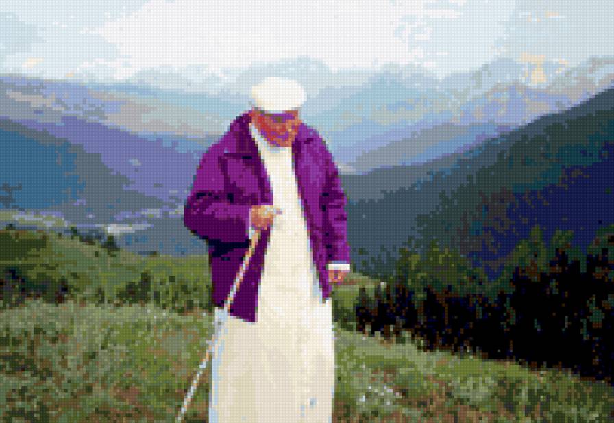 Jan Paweł II w Tatrach - religia, polska, papież, pejzaż - предпросмотр