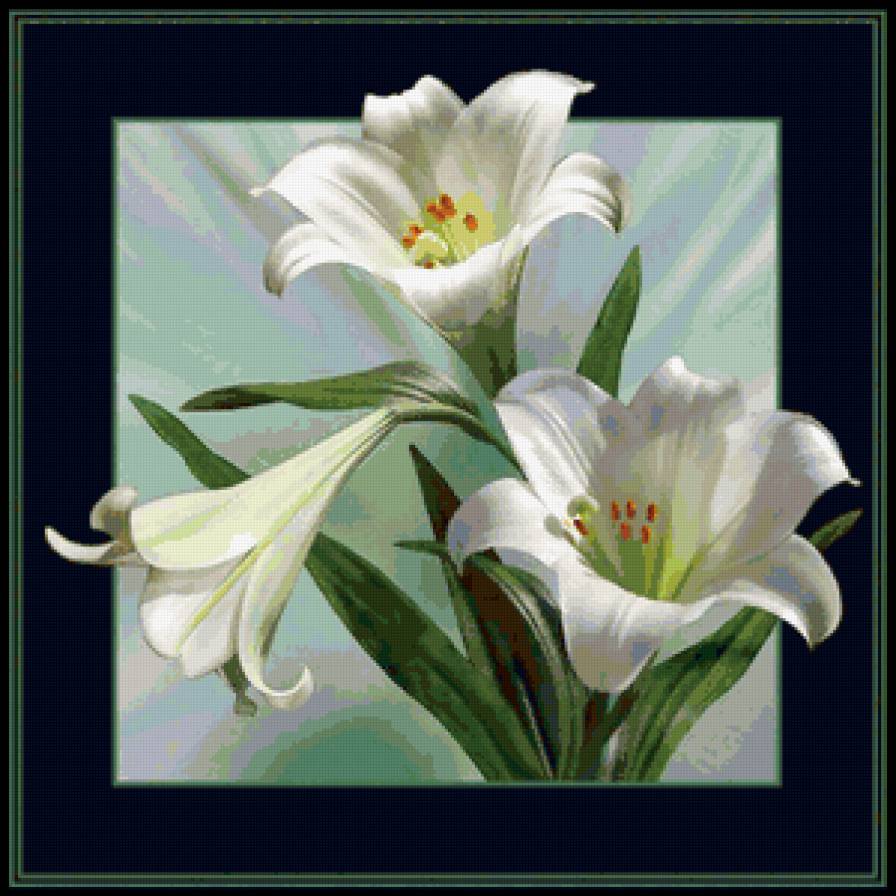 лилии2 - лилии, букет, цветы - предпросмотр