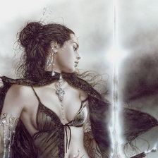 Схема вышивки «воительница»