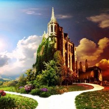 Схема вышивки «Замок»