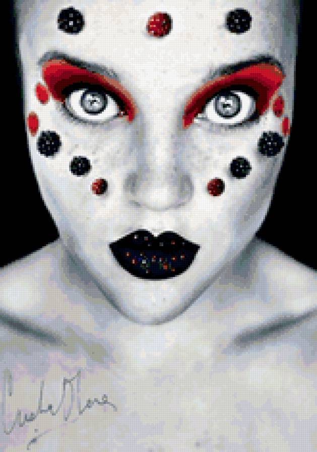 девушка с ежевикой - предпросмотр