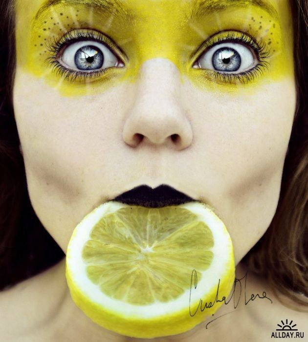 девушка с лимоном - оригинал