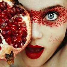 Схема вышивки «девушка с гранатом»