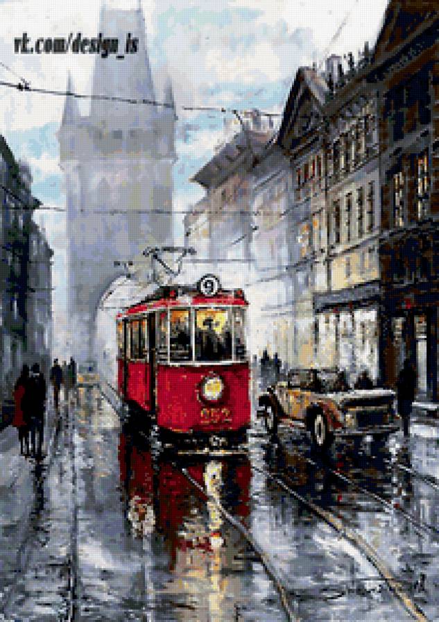 акварели юрия шевчука - картина, городской пейзаж - предпросмотр