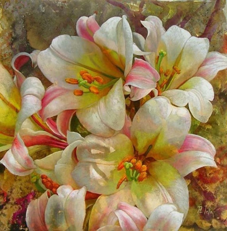 лилии - цветы.букет, лилии - оригинал
