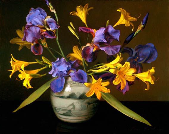 №425935 - натюрморт, evan wilson, живопись, букет, цветы - оригинал