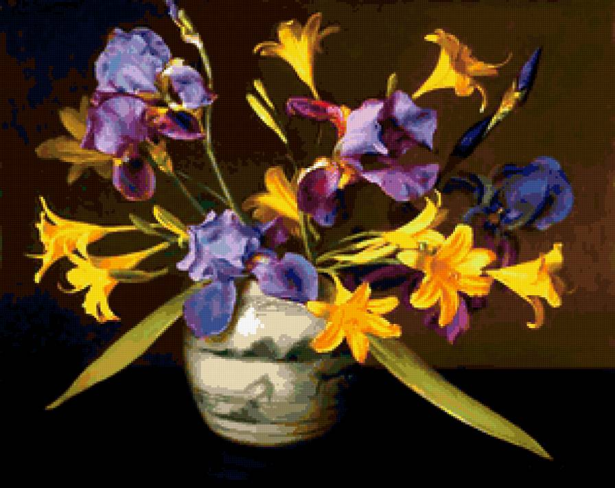 №425935 - цветы, букет, живопись, evan wilson, натюрморт - предпросмотр