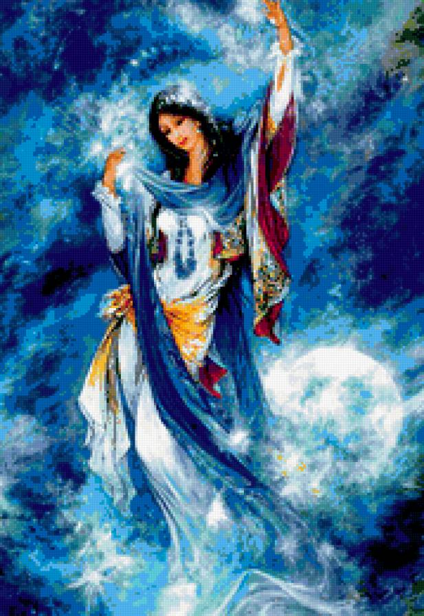 девушка фэнтези - красочно, девушка, люди, восток, фэнтези - предпросмотр