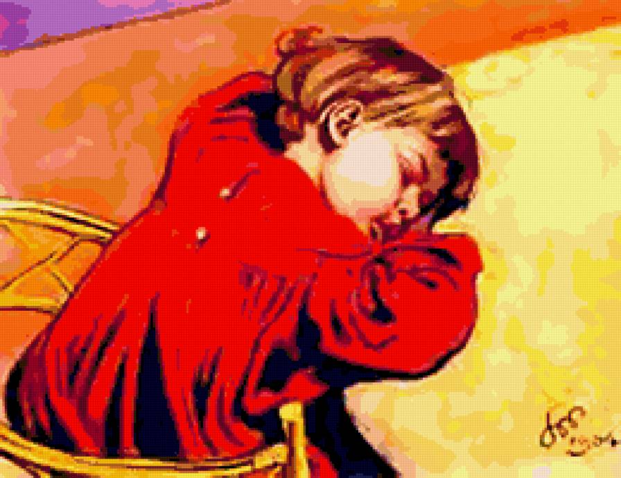 śpiący Staś - dziecko, s. wyspiański, malarstwo - предпросмотр