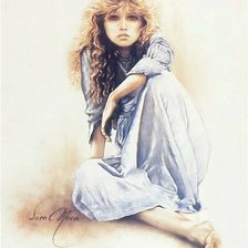 Схема вышивки «девушка»