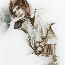 Схема вышивки «девушка»