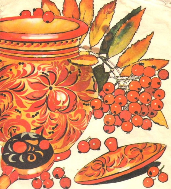 панно для кухни - кухня, хохлома, славяне, ягода, рябина, ягодки, роспись, ложка - оригинал