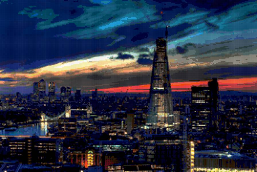 вечерний город - місто - предпросмотр