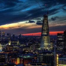 Схема вышивки «вечерний город»