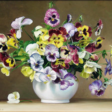 Схема вышивки «Анютины глазки»