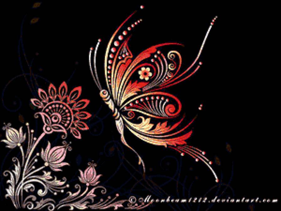 №426676 - узор, салфетка, цветы, подушка, бабочка, скатерть - предпросмотр