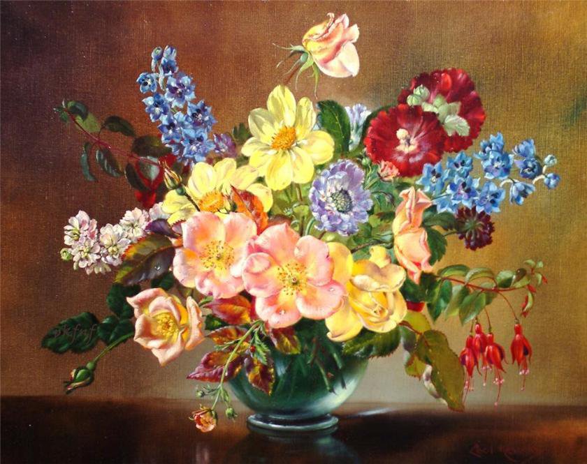 ваза с цветами - букет, цветы, ваза, натюрморт - оригинал