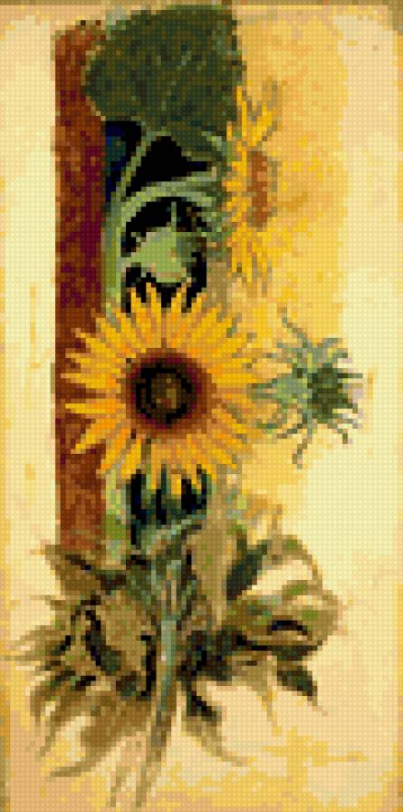 Słoneczniki - malarstwo, słoneczniki, s. wyspiański, kwiaty - предпросмотр