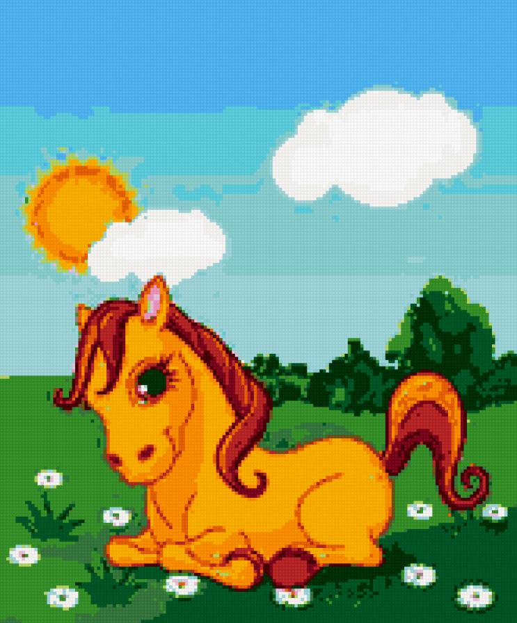 лошадка - лошадка, животные, детское, лето - предпросмотр