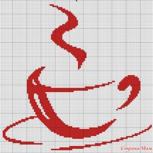 Оригинал схемы вышивки «чашка кофе» (№427006)