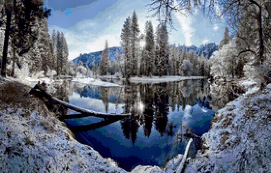 ЗИМОВЕ ОЗЕРО - озеро, парк, природа - предпросмотр