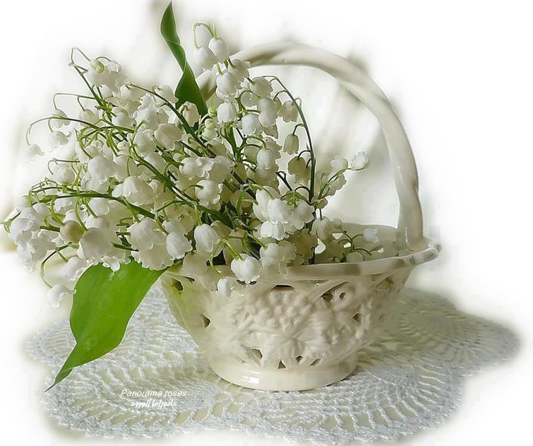 серия "корзины" - корзина.цветы.ландыши - оригинал