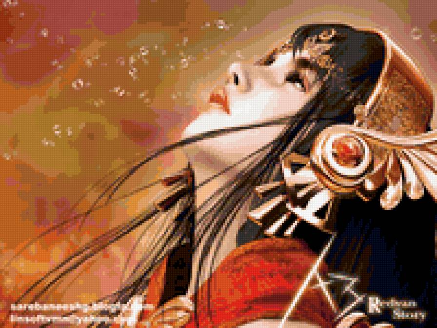 Воительница - фэнтези, девушка, взгляд - предпросмотр