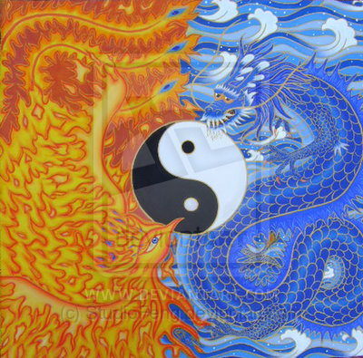 Дракон и Феникс - фен-шуй, сказка, феникс, дракон - оригинал