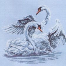 Оригинал схемы вышивки «лебеди» (№427913)