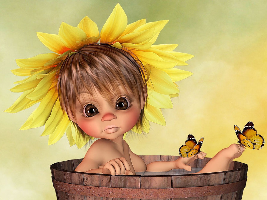 эльфенок - эльф, ребенок, фэнтези - оригинал