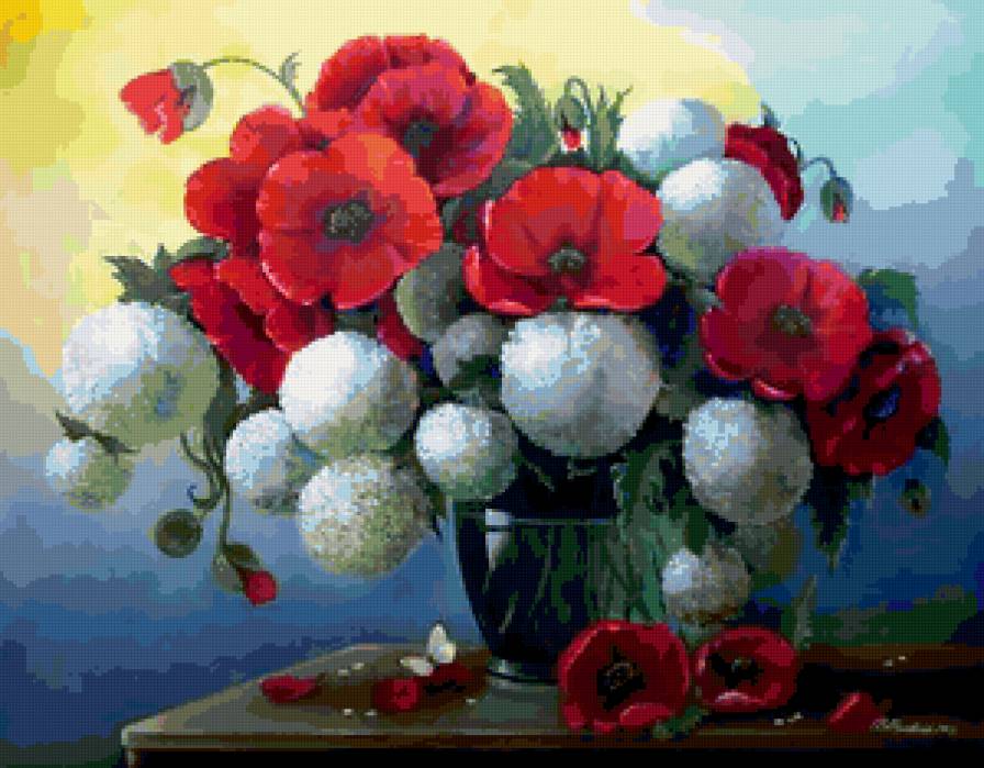 Букет - цветы, маки, букет - предпросмотр