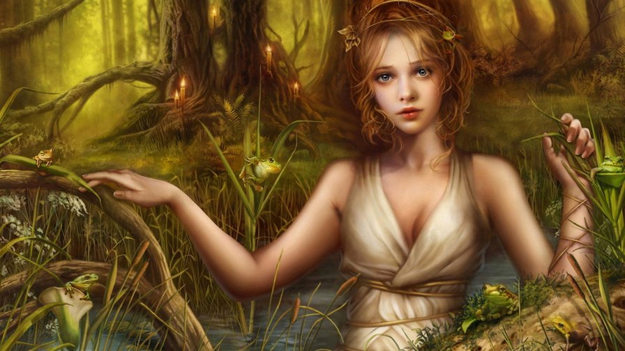 речная фея - фэнтези, девушка - оригинал