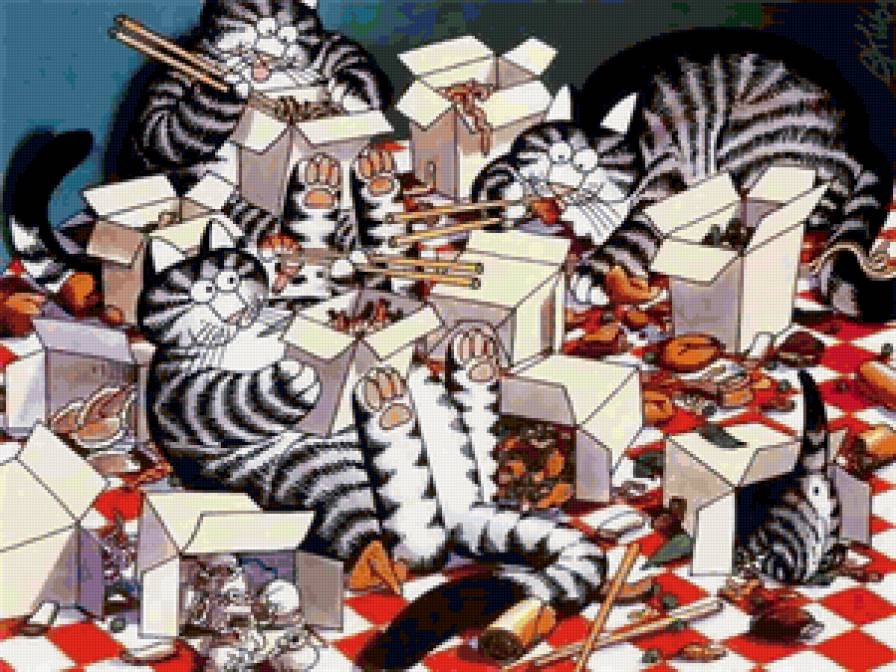 мультяшные коты - юмор, коты - предпросмотр