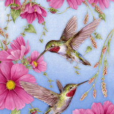 Оригинал схемы вышивки «Цветы и птицы» (№428545)