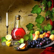 Натюрморт с виноградом