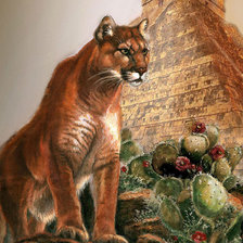 Схема вышивки «большая кошка»