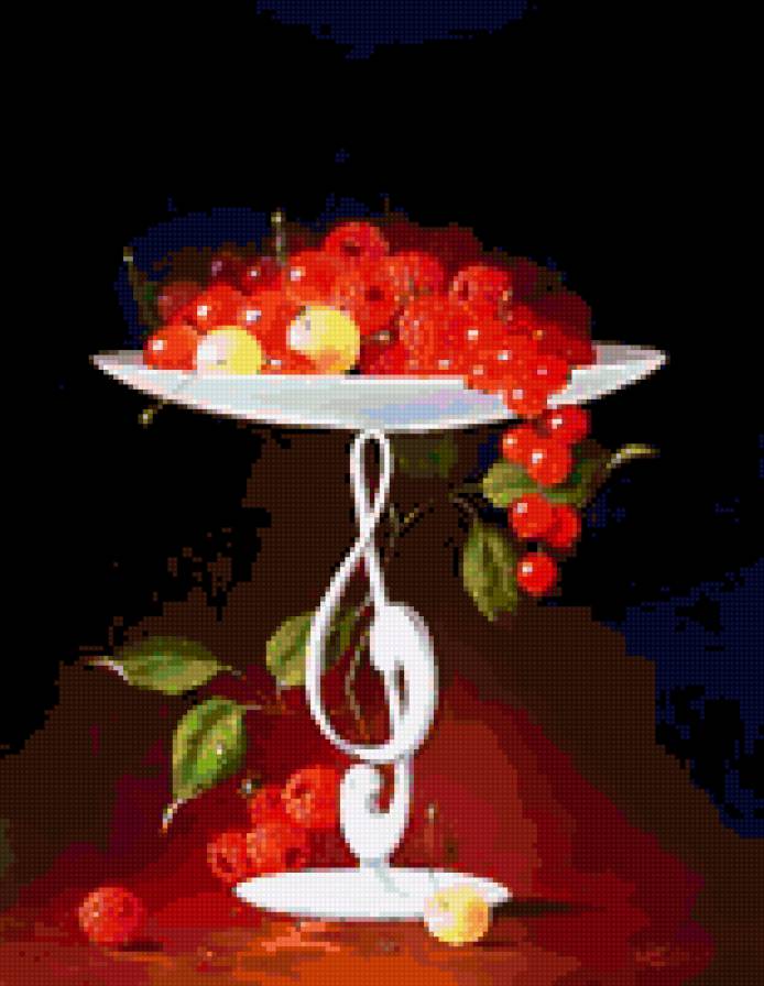 Музыка лета - ягоды, скрипичный ключ, лето - предпросмотр