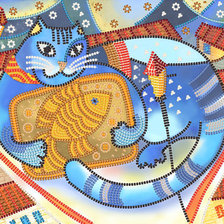 Схема вышивки «Кот»